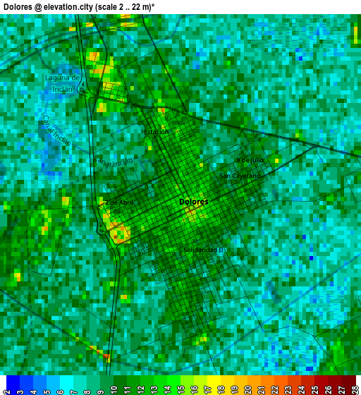 Dolores elevation map