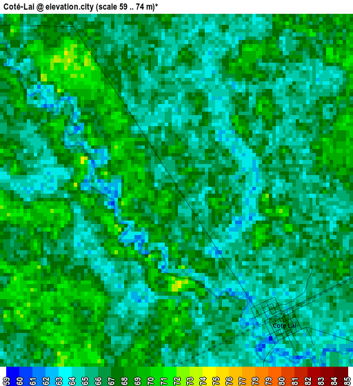 Coté-Lai elevation map