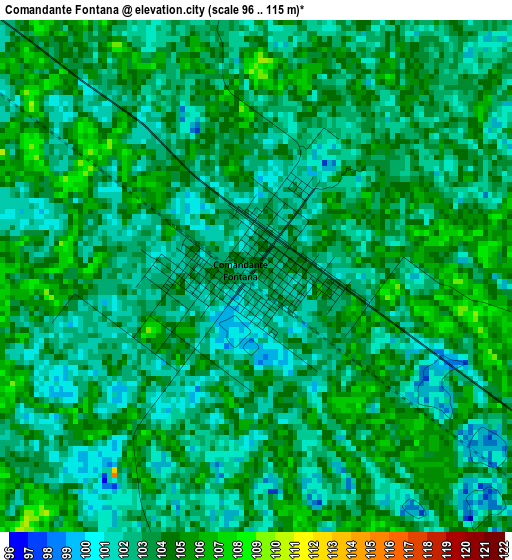 Comandante Fontana elevation map