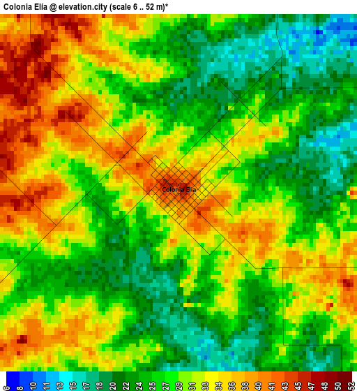 Colonia Elía elevation map