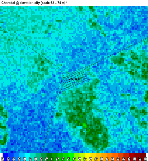 Charadai elevation map