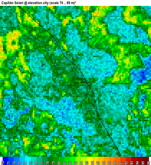 Capitán Solari elevation map