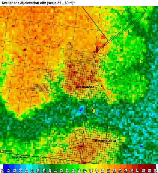 Avellaneda elevation map