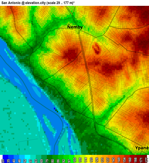 San Antonio elevation map