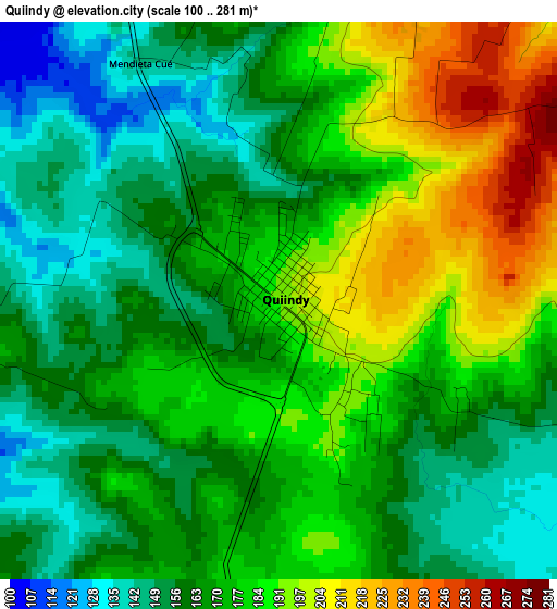 Quiindy elevation map