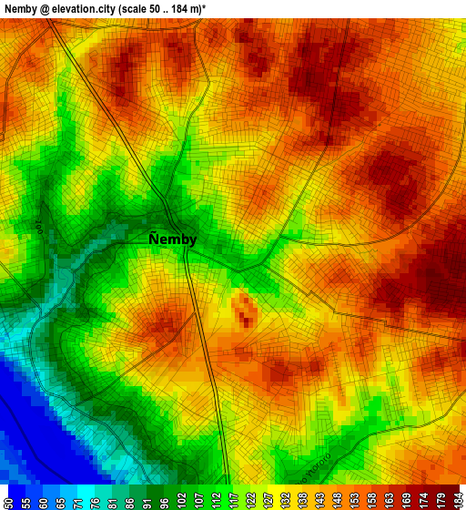 Nemby elevation map