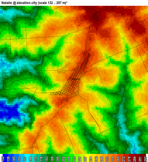 Natalio elevation map