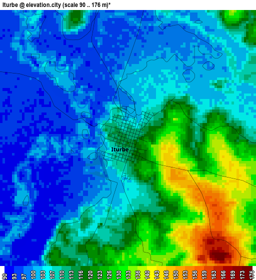 Iturbe elevation map