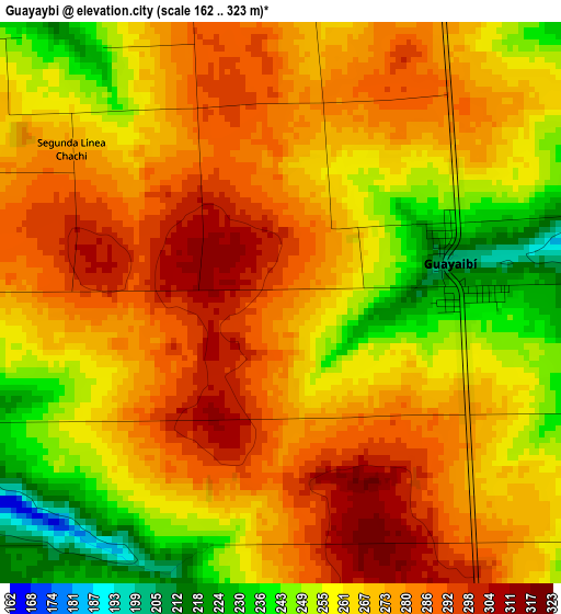 Guayaybi elevation map