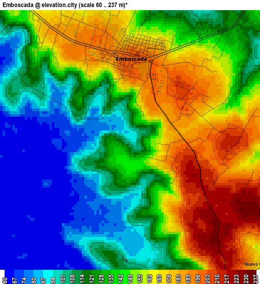 Emboscada elevation map