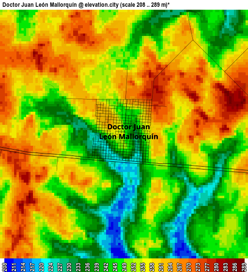 Doctor Juan León Mallorquín elevation map