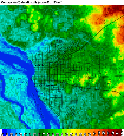 Concepción elevation map