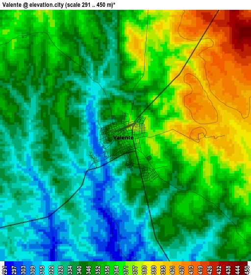 Valente elevation map