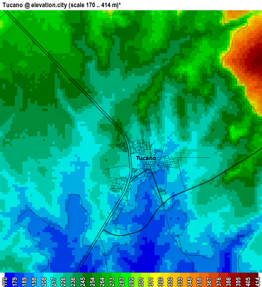 Tucano elevation map