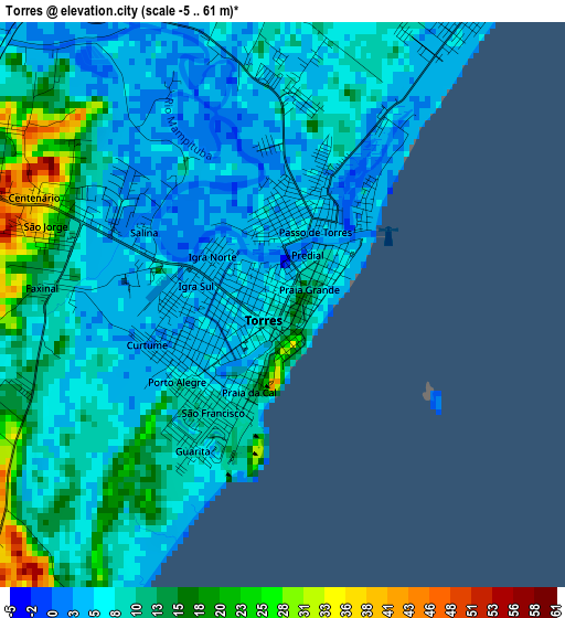 Torres elevation map