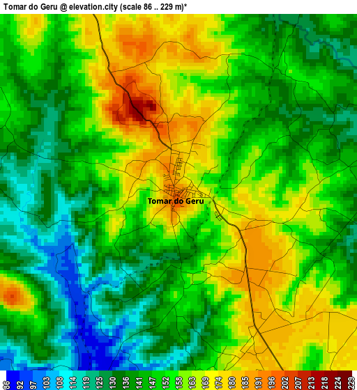 Tomar do Geru elevation map