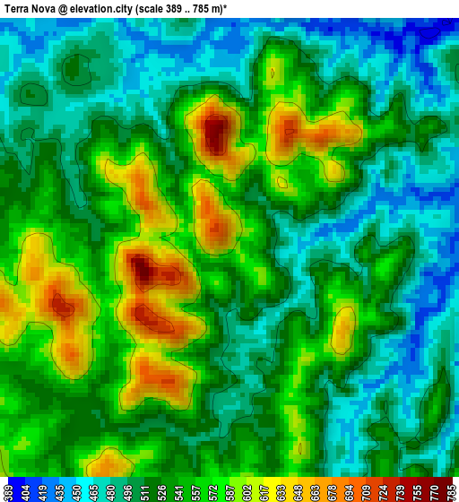 Terra Nova elevation map