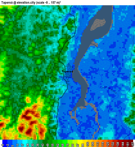 Taperoá elevation map