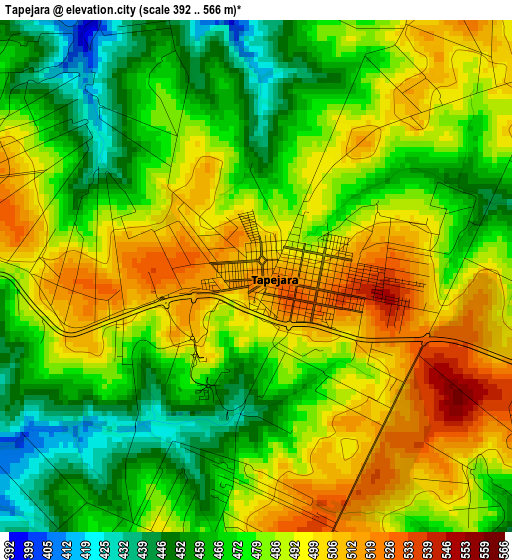 Tapejara elevation map