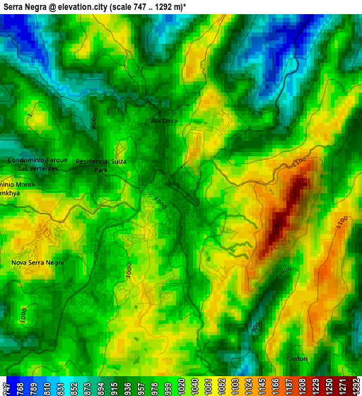 Serra Negra elevation map