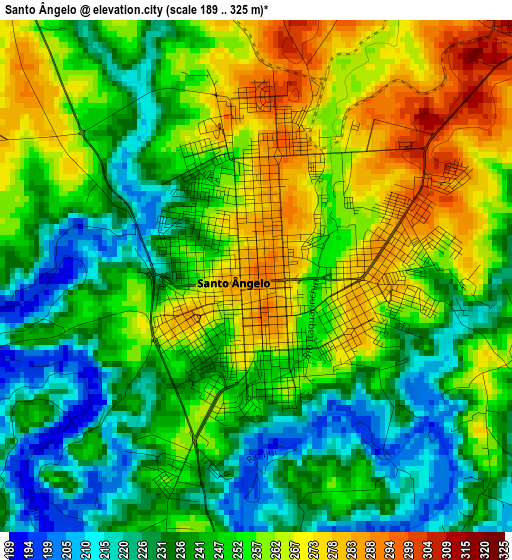 Santo Ângelo elevation map