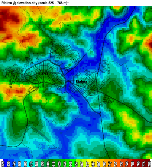 Rialma elevation map