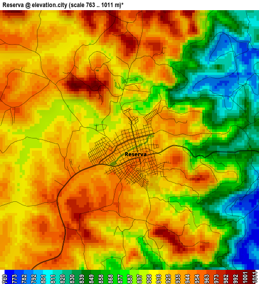 Reserva elevation map