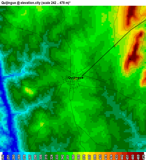 Quijingue elevation map