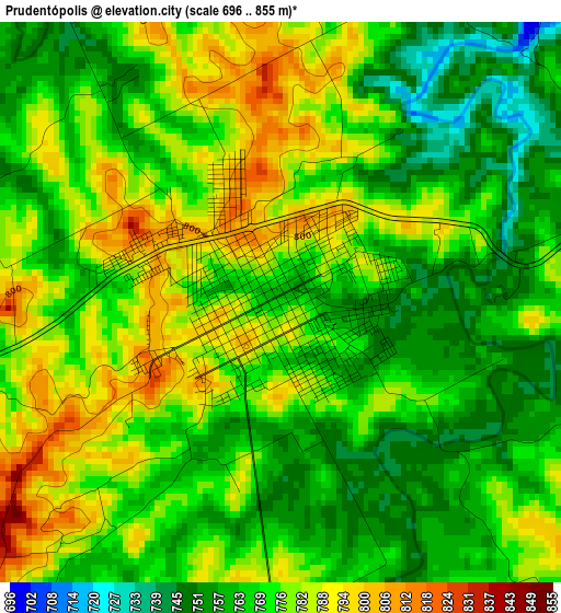 Prudentópolis elevation map