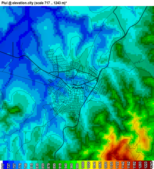 Piuí elevation map