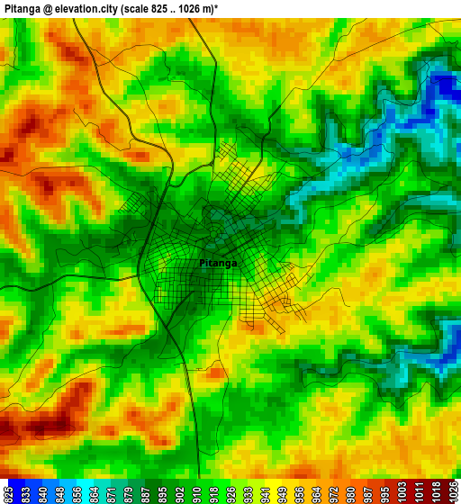 Pitanga elevation map