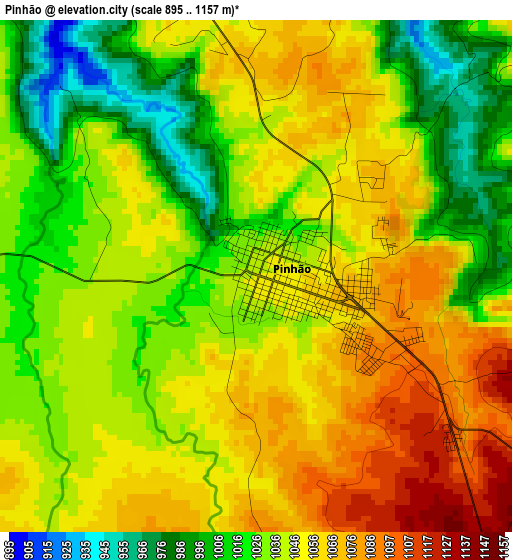 Pinhão elevation map