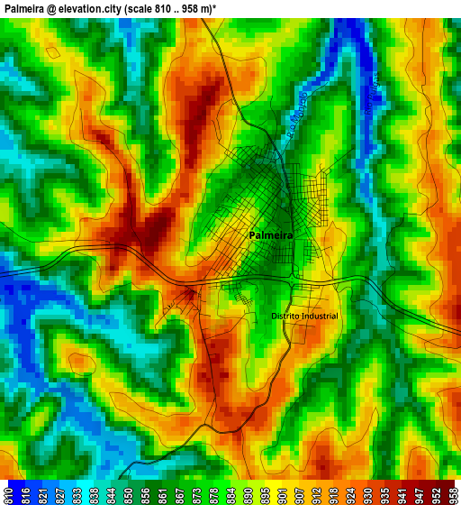 Palmeira elevation map