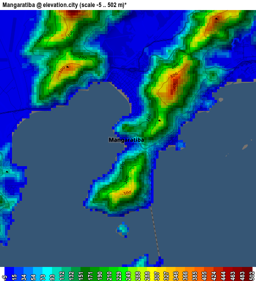 Mangaratiba elevation map