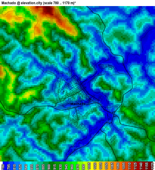 Machado elevation map