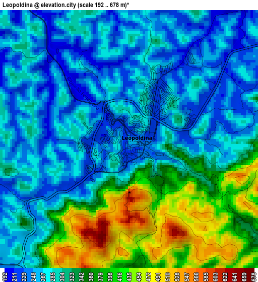 Leopoldina elevation map