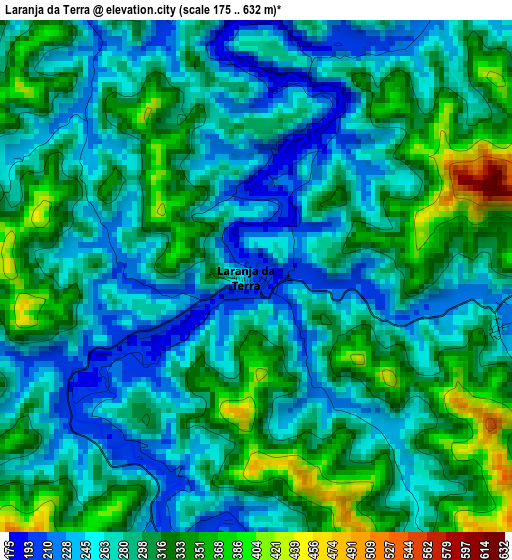 Laranja da Terra elevation map