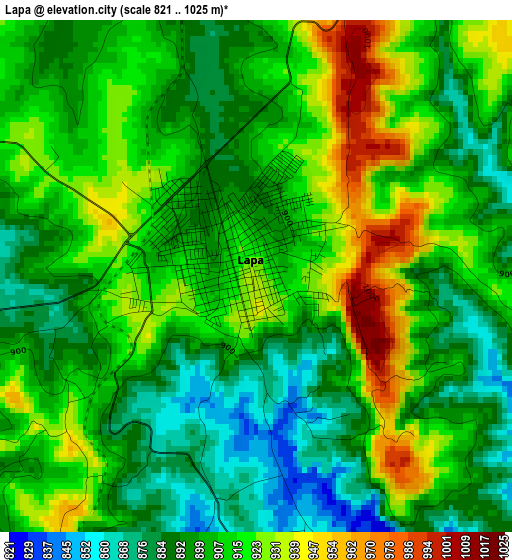 Lapa elevation map