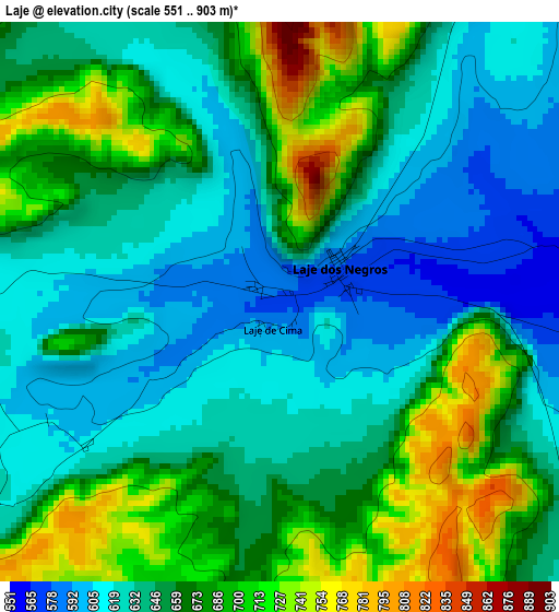 Laje elevation map