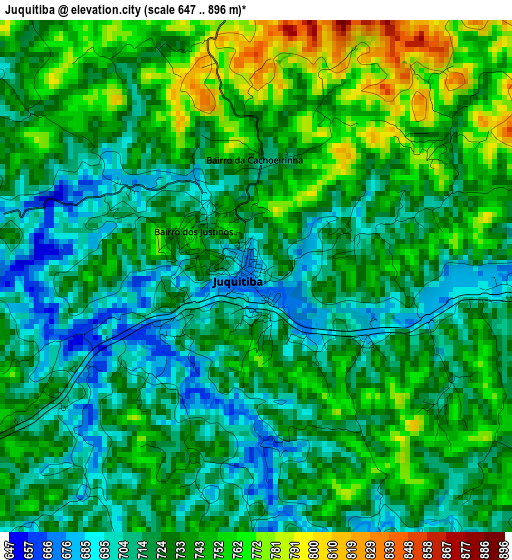 Juquitiba elevation map