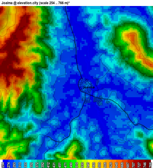 Joaíma elevation map