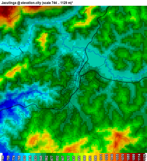 Jacutinga elevation map