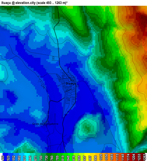 Ituaçu elevation map