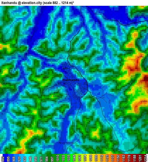 Itanhandu elevation map