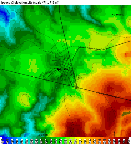 Ipauçu elevation map