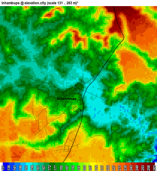 Inhambupe elevation map