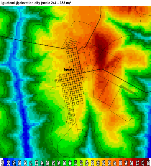 Iguatemi elevation map