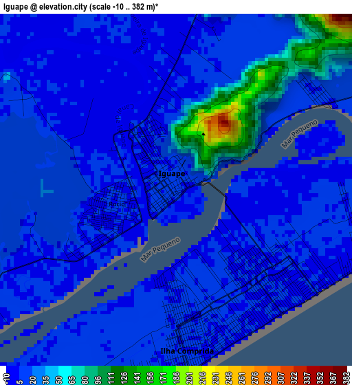 Iguape elevation map