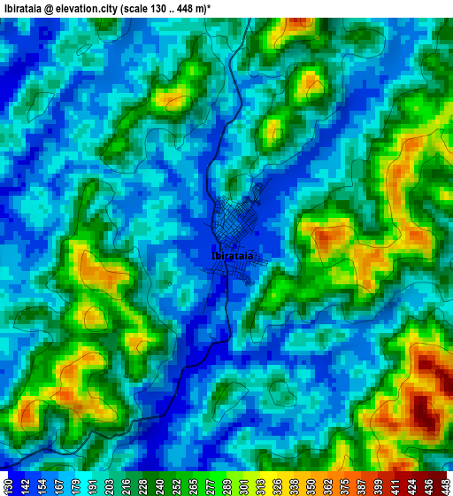 Ibirataia elevation map