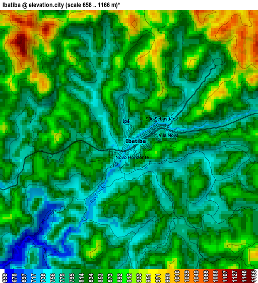 Ibatiba elevation map